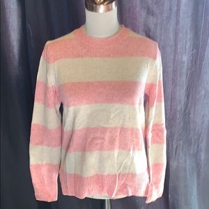 Clear Out • GAP Pink and Off White Stripe Sweater